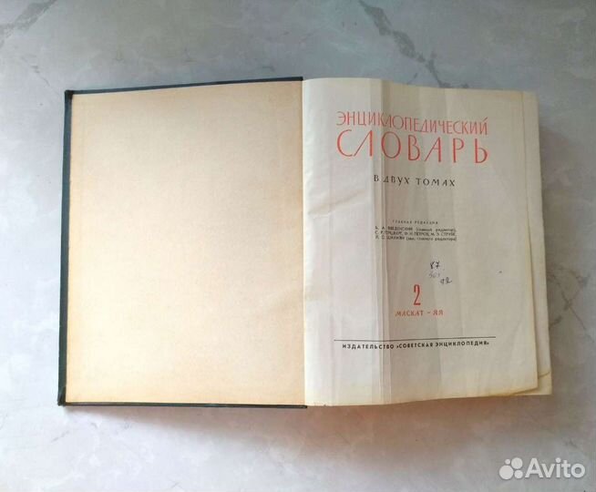 Энциклопедический словарь.В двух томах