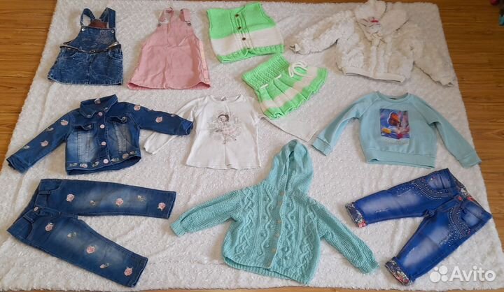 Пакетом Одежда Детская Для Девочки,189 Вещей,3-4г