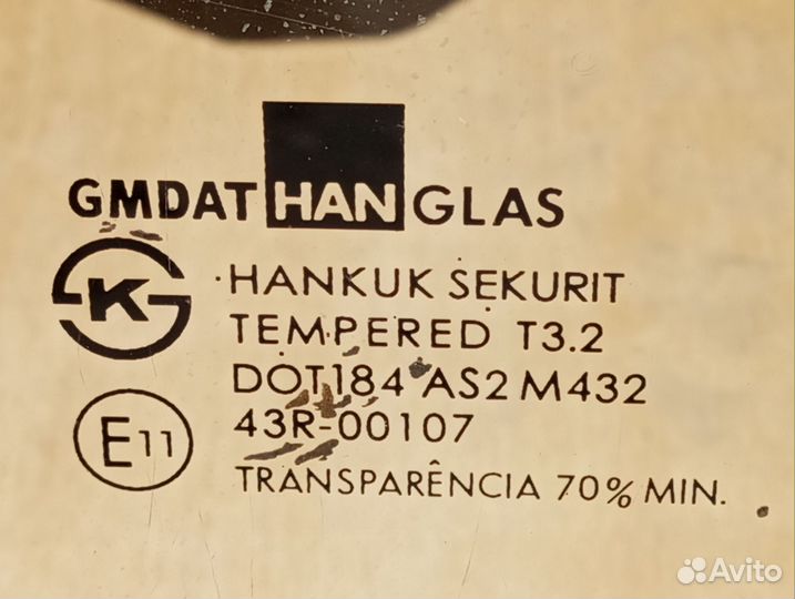 Стекло левое переднее Шевроле Авео Т 250