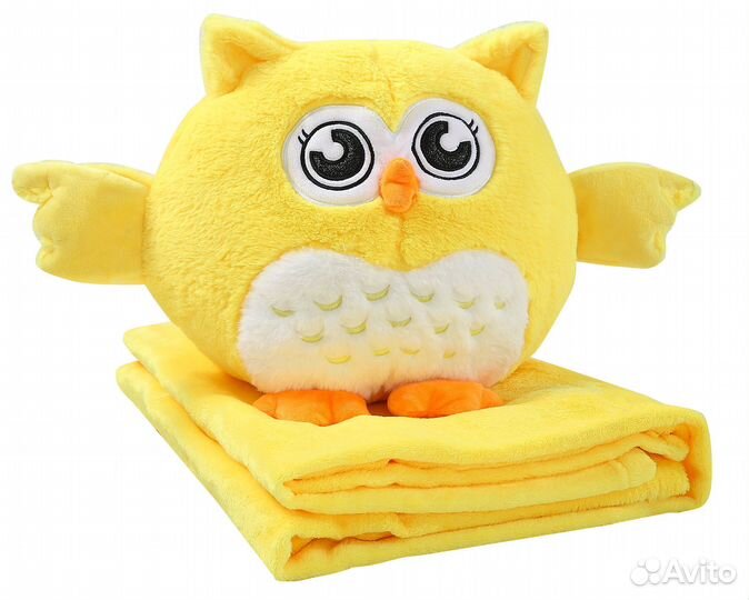 Игрушка Сова с пледом пушистым