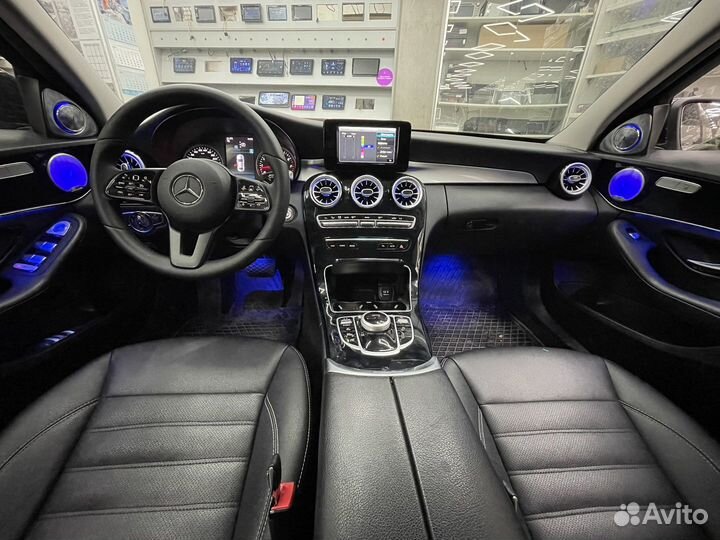 Подсветка салона мерседес С GLC E S class