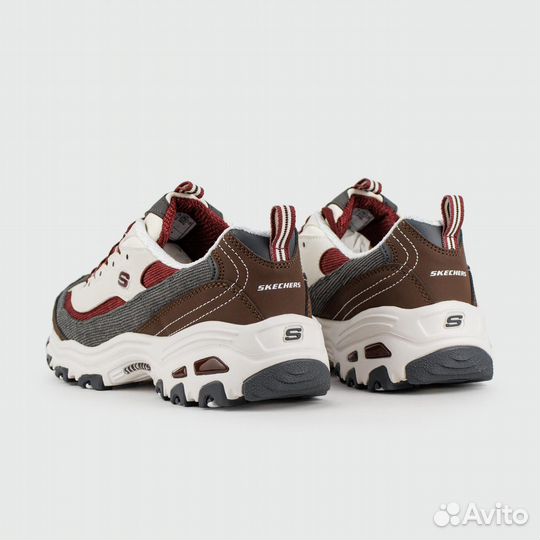 Кроссовки Skechers D'Lites White / Brown Wmns (арт. 25755)