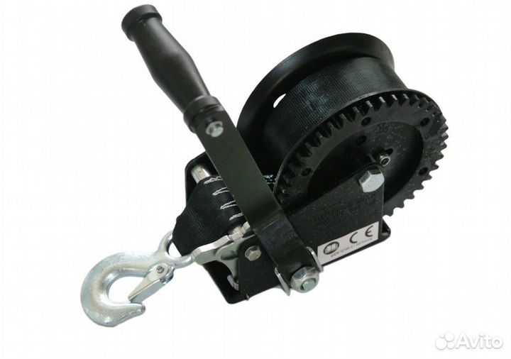 Лебедка ручная для прицепа. Фал 8м. (545кг) черная