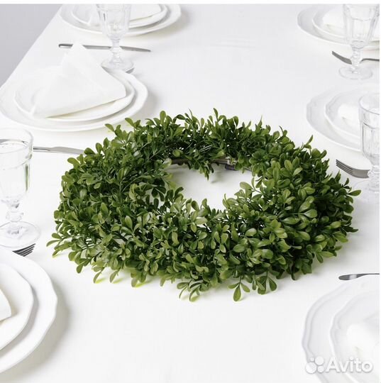 Новогодний искусственный венок Икеа Смикка