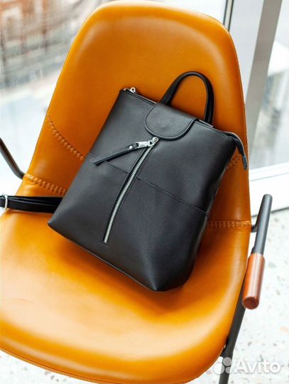 Рюкзак сумка 2 в 1 кожаный