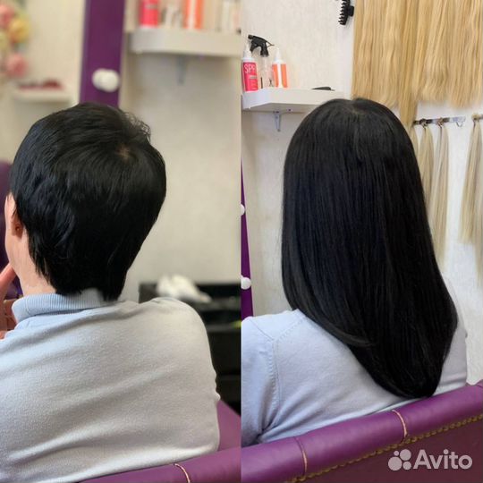 Загущение волос на очень короткие волосы