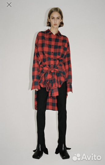 Платье рубашка в клетку Zara