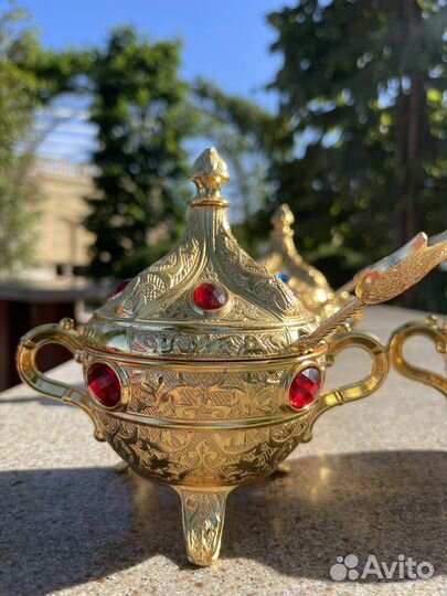 Сахарница латунь