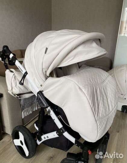Коляска 3 в 1 экокожа