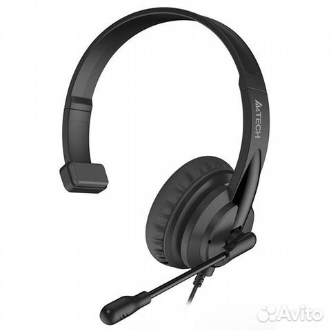 Наушники с микрофоном A4Tech HS-11 черные, mini ja