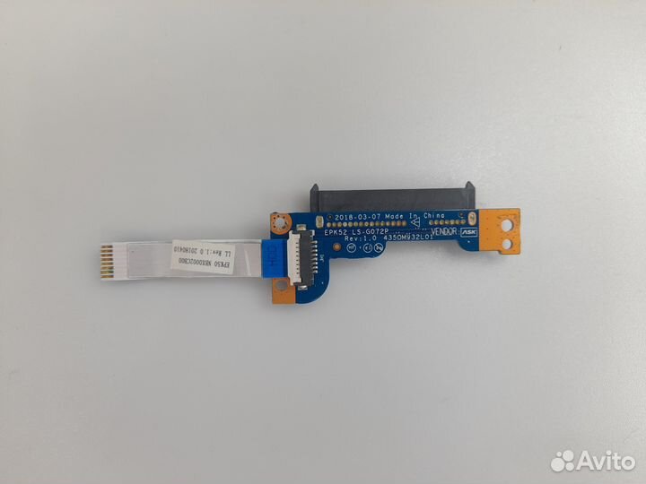 Плата разъема HDD EPK52 LS-G072P Rev: 1.0