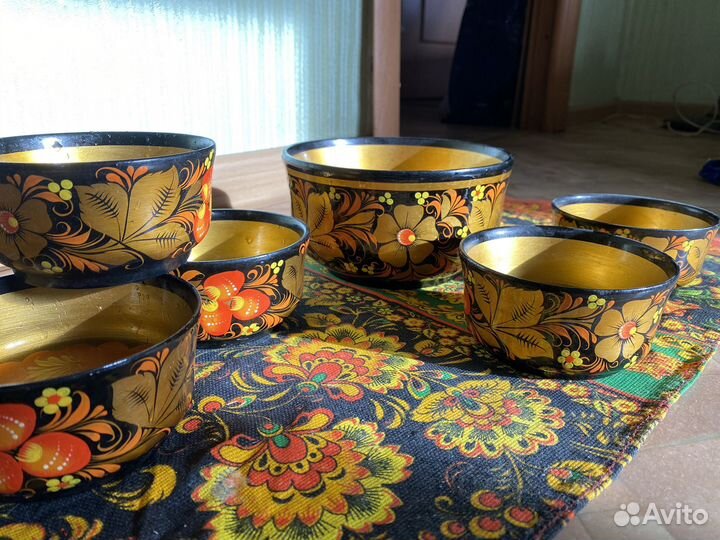 Набор посуды хохлома