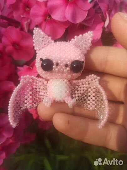 Амигуруми из бисера летучая мышь