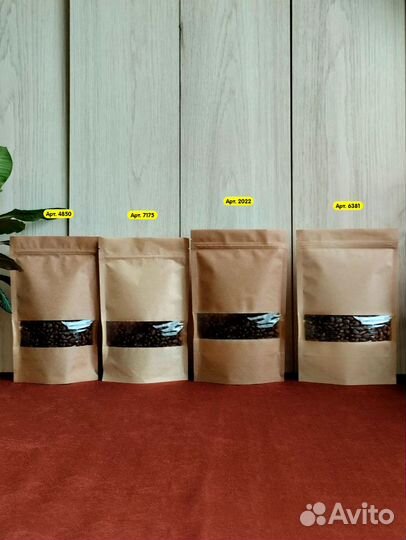 Пакет дой пак бумажный с окном 40 мм