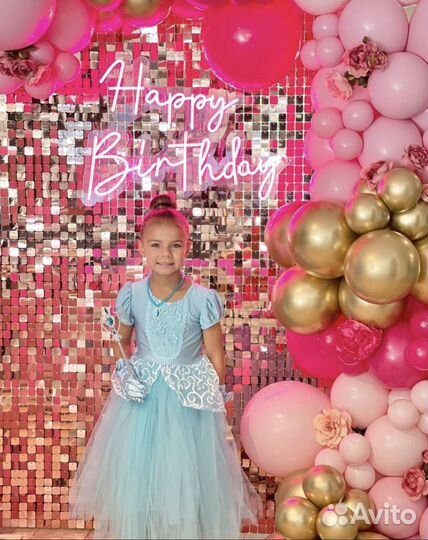 Фотозоны из пайеток и неоновые вывески