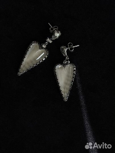 Серьги удлиненные на гвоздике konplott snow white