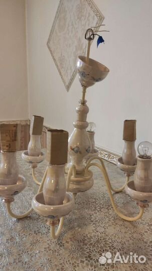 Люстра фарфоровая СССР