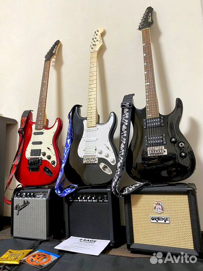 Электрогитара с комбиком комплект