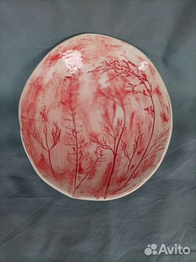 Посуда тарелка подсвечник керамика ручной работы