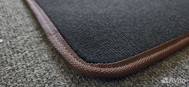 Автоковрики для Skoda Octavia A7, графит/корич