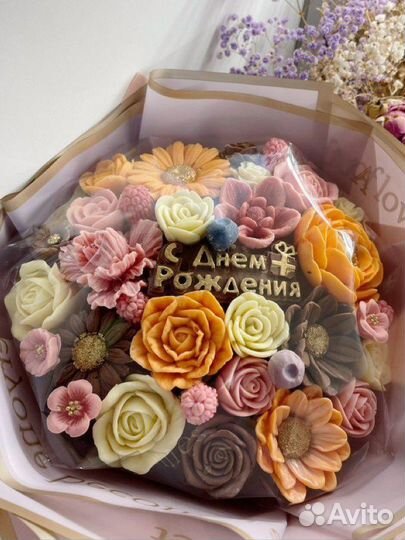 Букеты из шоколадных цветов