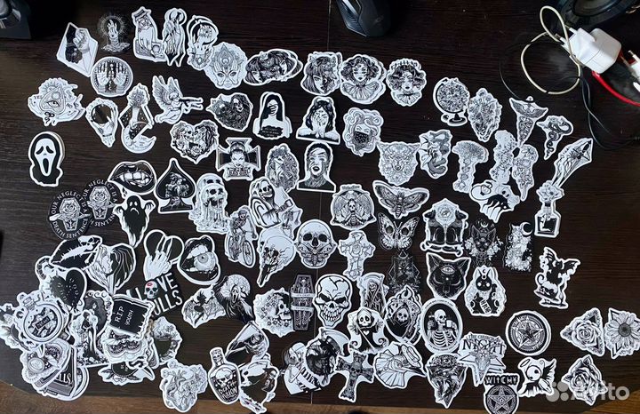 Наклейки водостойкие глянец стикеры