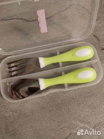 Набор столовых приборов детские безопасные