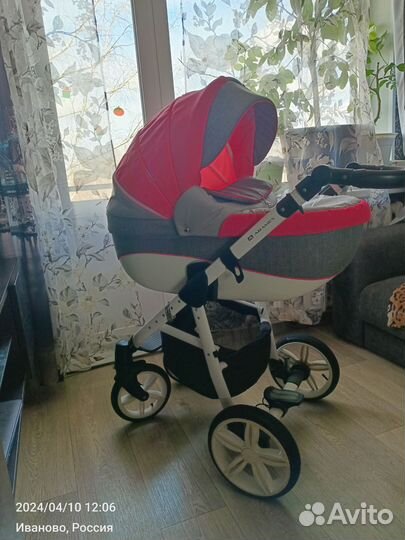 Коляска adamex 3 в 1 бу