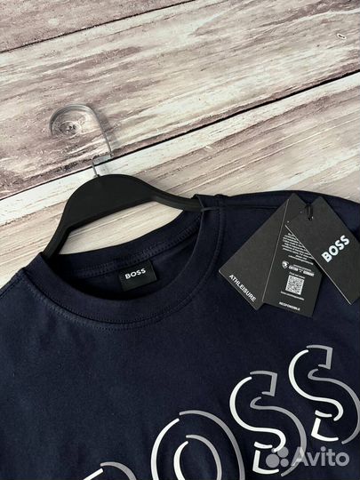 Футболка Hugo Boss темно синяя