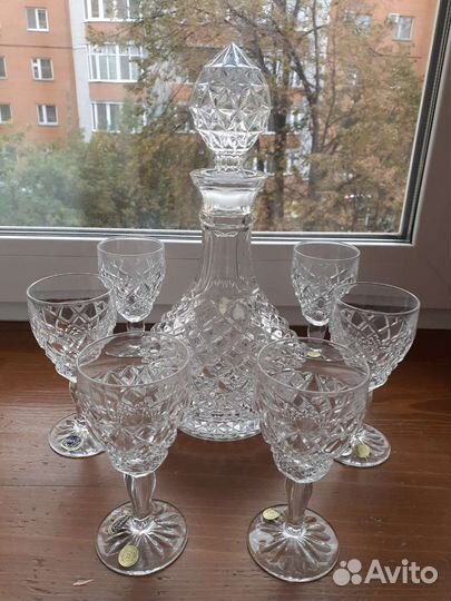 Штоф и 5 рюмок, Богемия, в коробке