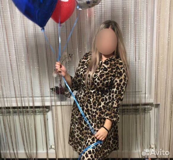 Платье леопардовое