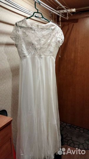 Белое вечернее платье как новое