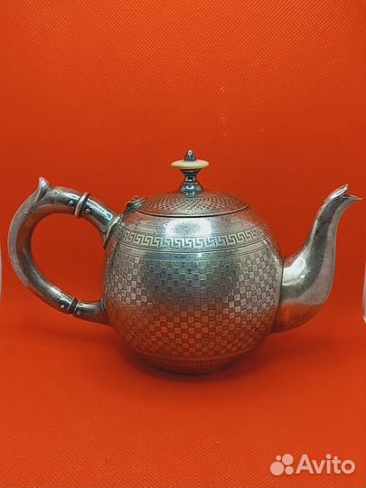 Старинный чайник серебрение гоблин Варшава19в