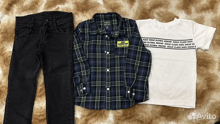 Рубашка с джинсами размер 86-92