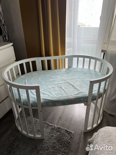 Кроватка детская трансформер круглая