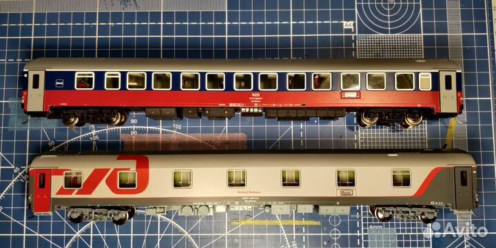 Пассажирские вагоны ржд LSModels 1/87