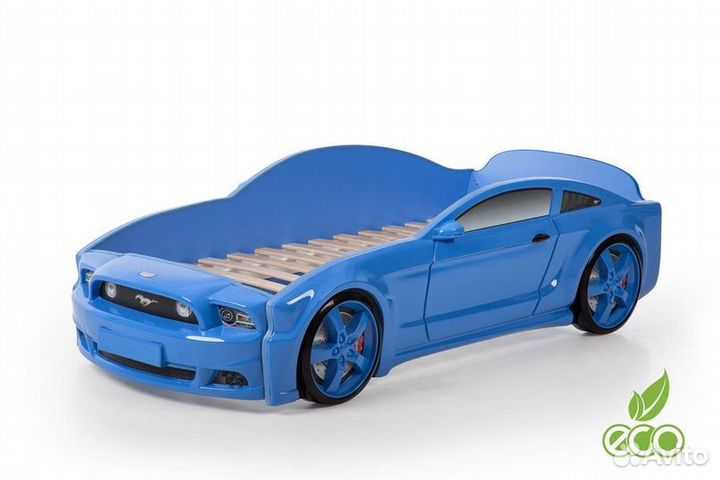 Кровать-машина Мустанг 3D 160*70 с матрасом