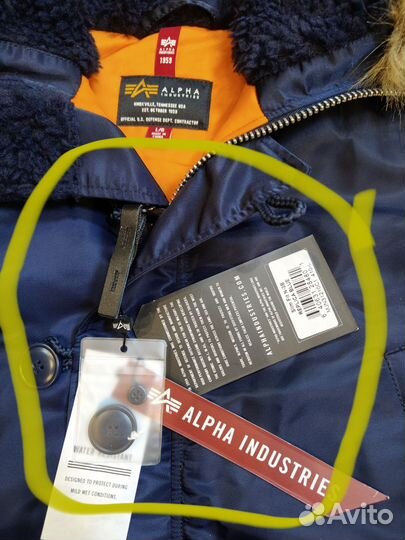 Оригинал Alрha Industriеs Парка slim fit N-3 Blue