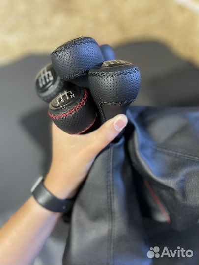 Ручка кпп в стиле vesta(прошитая) с кожухом