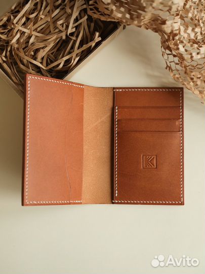 Обложка для автодокументов натуральная кожа