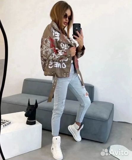 Косуха кожаная женская