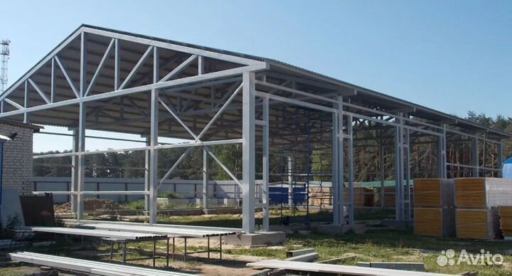 Изготовляем Ангары сборный сендвич и профлист