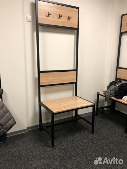 Скамейка для раздевалок с вешалкой лд-1200 с лдсп