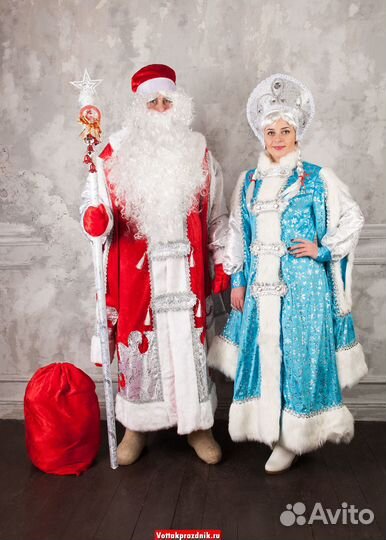 Карнавальный костюм деда мороза и снегурочки