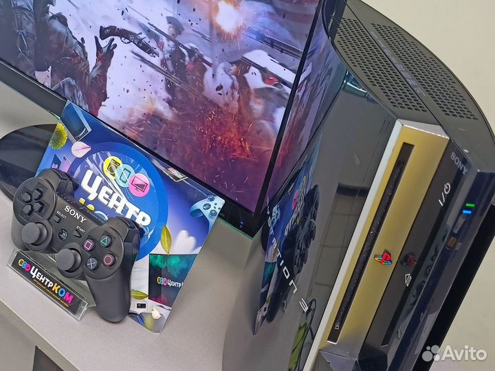 Игровая приставка PS3 с джойстиком + игра