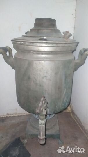 Самовар на дровах медный