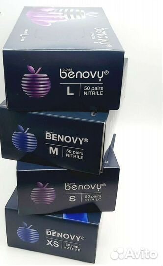 Перчатки нитриловые Benovy и MediOK