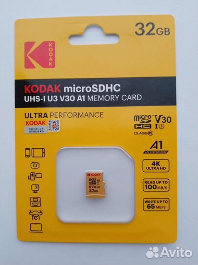 Карты памяти micro SD, 32Гб, новые, Kodak