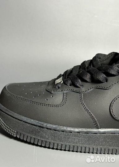 Кроссовки Nike Air Force 1 Mid Black Люкс