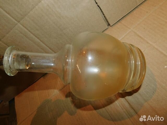 Старинный, стеклянный, водочный графин СССР